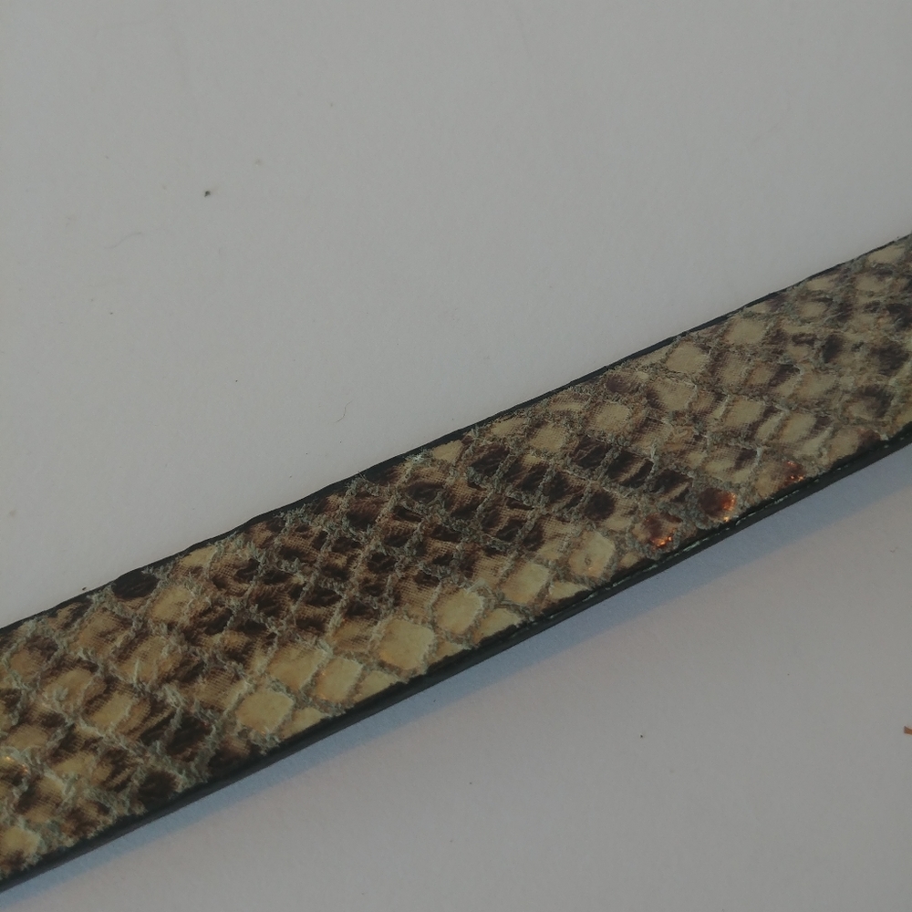 Michael Kors Leather Snakeskin Print Belt l - Picture 3 of 4